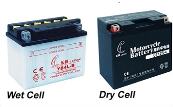 wet cell abttery and dry cell battery