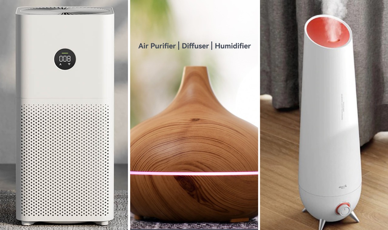 Differences between Diffuser, Humidifier, and Purifier